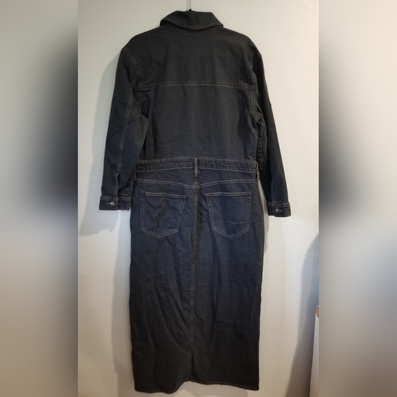 Women's Long Sleeve Denim Maxi Dress - Universal Thread Black Wash - Picture 4 of 7